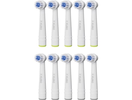Recargas de Escova de Dentes Elétrica KUBO KBTH6495 (10 unidades - Compatível com Oral-B)