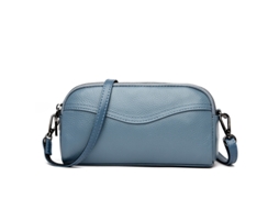 Bolsa Transversal Pequena Com Zíper, Bolsa Clutch Dupla Feminina, Carteira De Pulso Sólida SUNNY SPACES (azul)
