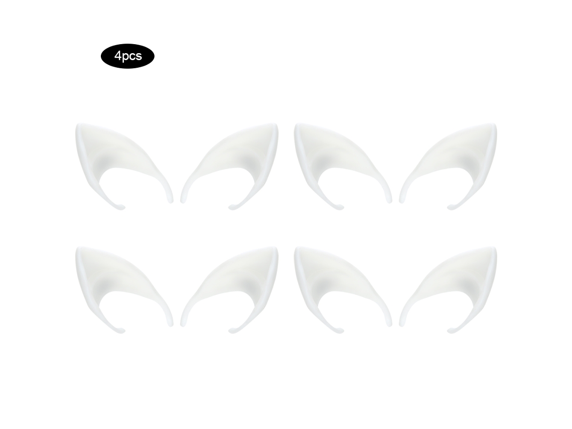 Laxiscreed Conjunto De 4 Pares De Orelhas De Elfo Em Látex, 10cm, Para Cosplay, Festa Ou Halloween