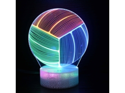 Luz Da Noite De Voleibol, 16 Cores Que Mudam Com Controle Remoto 3d Noturna Visual Estéreo Henten Home