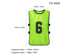 Omni-202612 Pcs Chalecos De Futebol Para Adultos De Secagem Rápida Com Números, Camisa De Equipe Para Treinamento E Partida