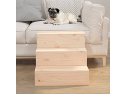 Vidaxl Escada P/ Animais De Estimação 40x37,5x35 Cm Pinho Maciço