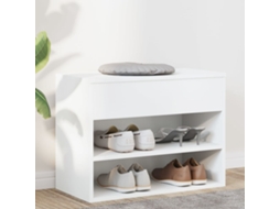 Vidaxl Banco Sapateira 60x30x45 Cm Derivados De Madeira Branco