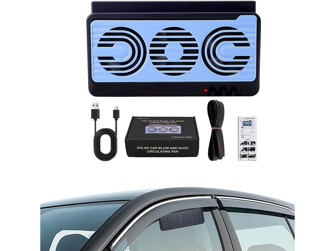 Ventilador Solar Para Janela De Carro Purificador Ar