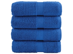 Vidaxl Toalhas De Bidé Premium Solund 4 Pcs 30x50 Cm 600 Gsm Azul