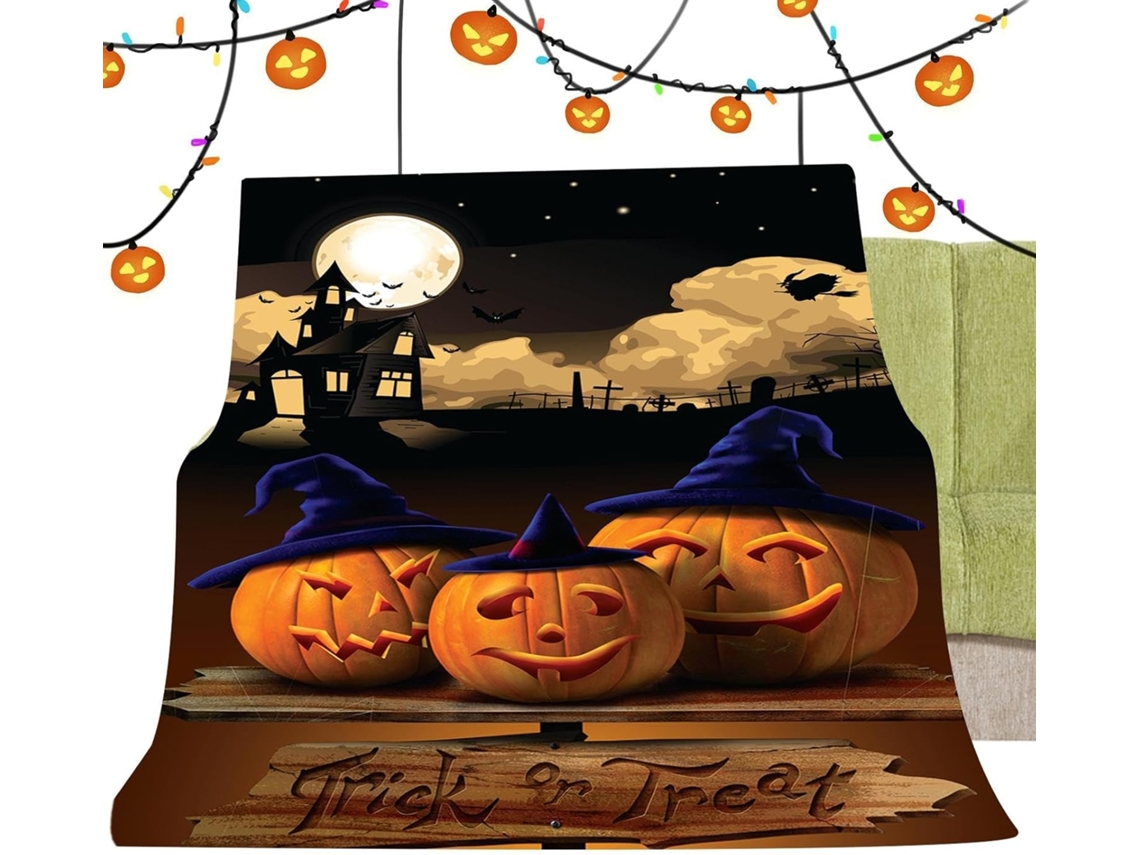 Manta Decorativa, 99, 1 X 150 Cm, de Flanela Macia, para o Halloween, Sofá, Suave CHABERLU