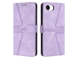 Capa De Couro Para Iphone 17e - Triangular - Cor Sólida