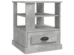 Mesa de Apoio Cinzento Cimento Derivados Madeira MAISON EXCLUSIVE 50x50x60 cm