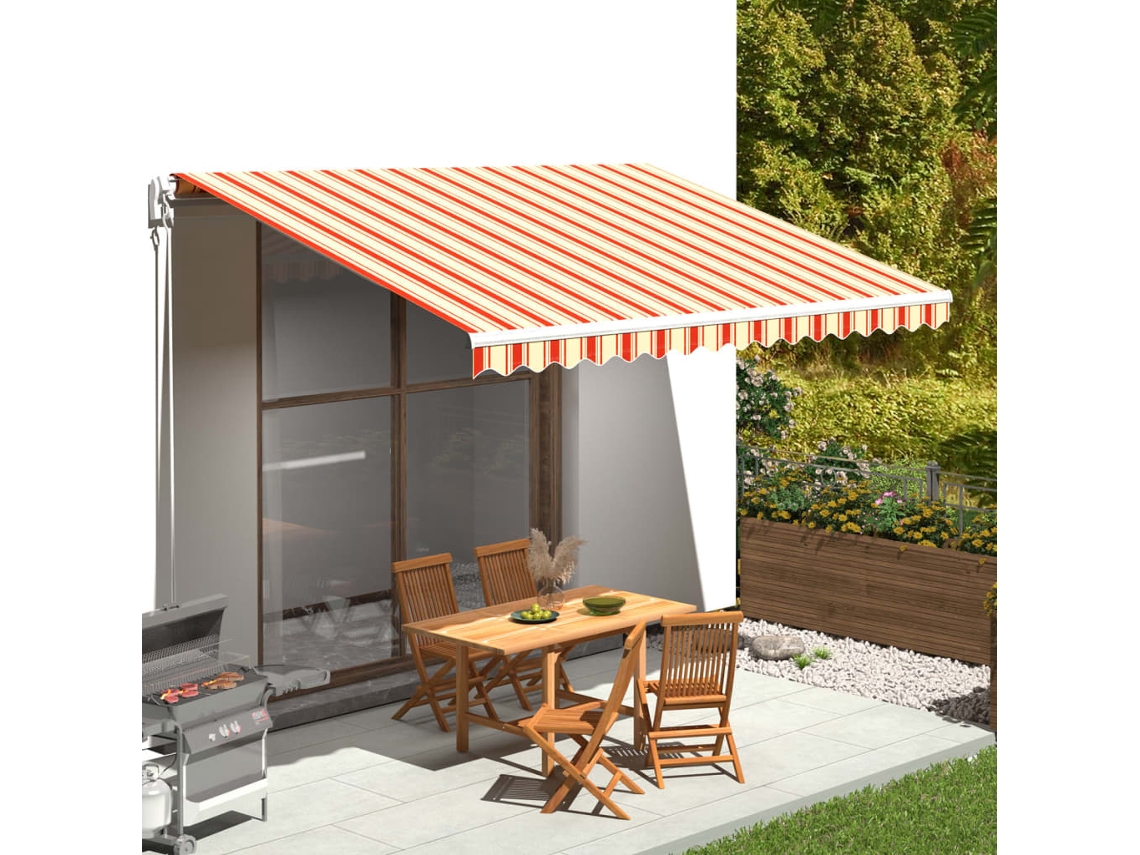 Tecido De Substituição Para Toldo 4,5x3,5 M Amarelo E Laranja Lovely Home
