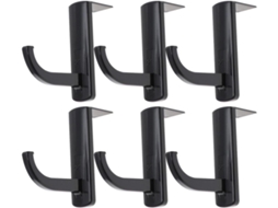 Suporte Para Fones De Ouvido Preto Em Plástico Liso E Cuidadosamente Polido, Conjunto De 6 Peças Para Escritório