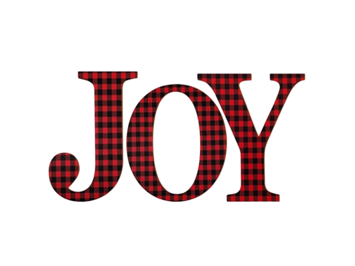 Decoração de Mesa Natal Joy Home Letras de Madeira para Sala Quarto Estudo S/MARCA