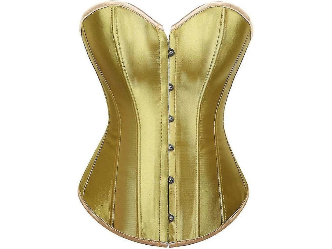 _corset Overbust Plus Size Gótico de Seda com Fio de Prata Shapewear Lingerie Feminina