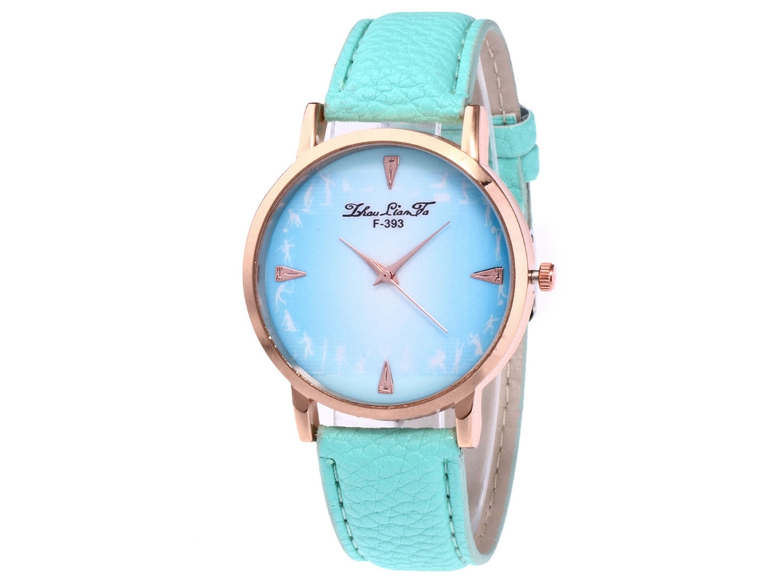 Relógio Zhoulianfa F-393a Mint Business Quartz para Homens e Estudantes com Pulseira de Couro