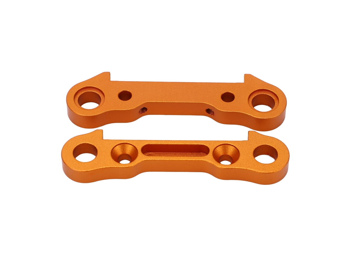 Bloco Fixador De Braço Frontal De Rc Em Alumínio Placa Fixadora De Direção Para Carro Rc Zd Racing Mx 07 4wd 1/7 Laranja 2pcs