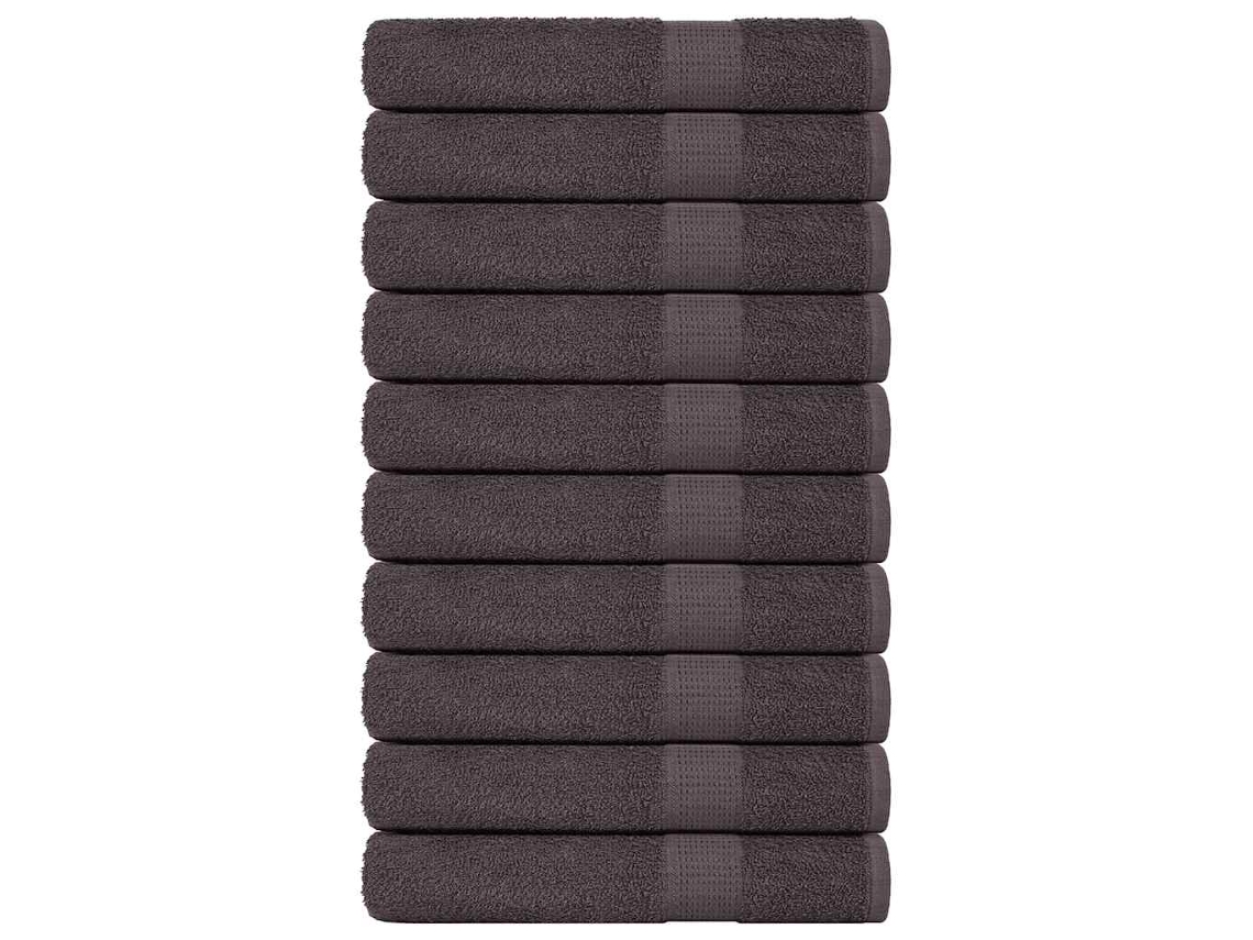 Vidaxl Toalhas Frogn 10 Pcs 100x200 Cm 360 G/m² Antracite