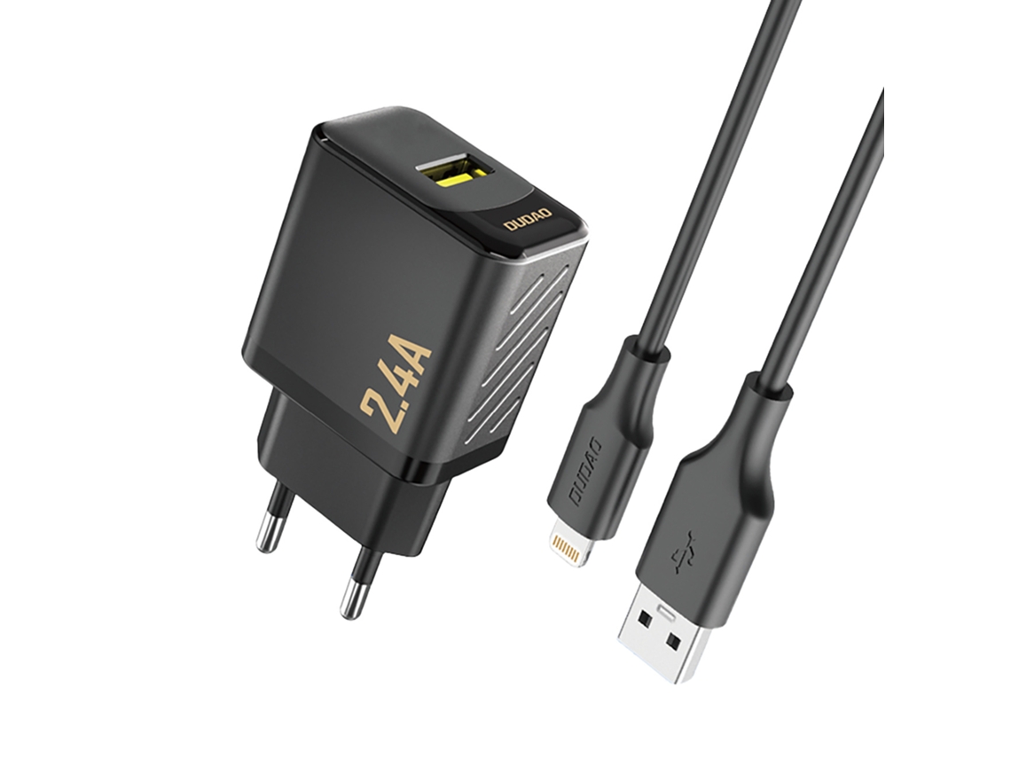 Carregador USB-A com cabo Lightning, 2.4A DUDAO