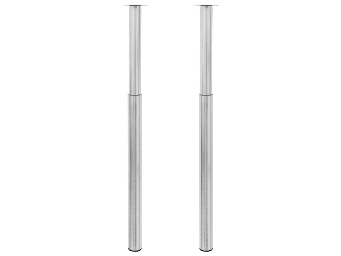 2 Pernas De Mesa Telescópicas Aço Inoxidável, 710 Mm-1100 Mm