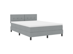 Conjunto 1 Cama Box Vidaxl Cinzento Tecido (160 X 200 Cm)
