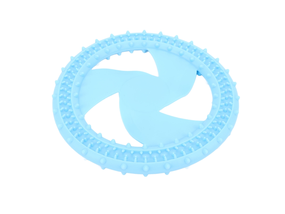 Disco Voador Para Cães De Silicone Morder Resistente Com Função De Esfregar Dentes Brinquedo Interativo Para Exterior