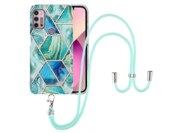 Capa De Celular Tpu Com Acabamento Galvanizado E Cordão Para Motorola Moto G30 / G20 / G10 / G10