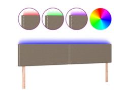 Led Headboard, Led Headboards Vidaxl Cinzento-acastanhado Tecido (200 X 5 X 78/88 Cm)