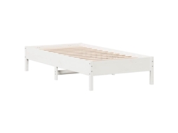 Cama Sem Colchão 75x190 cm Madeira de Pinho Maciça Branco MAISON EXCLUSIVE