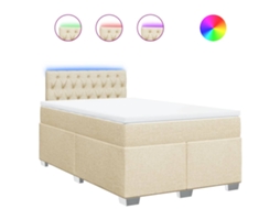 Box Spring Bed, Box Spring Beds Vidaxl Creme Tecido (120 X 200 Cm)