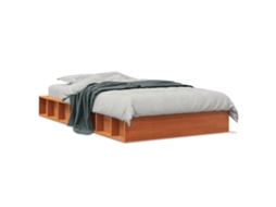 Bed Frame, Bed Frames Vidaxl Marrom Madeira De Pinho (90 X 190 Cm)