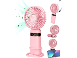Mini Ventilador De Mão, Ventilador Portátil Usb, Ventilador Recarregável Com Base E Cabo Para Casa, Escritório, Quarto, Viagens Ao Slowmoose