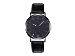 Reloj De Pulsera De Aleación Analógico De Cuarzo Con Dial Redondo Para Parejas Negro
