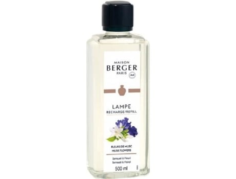 Berger Perfume para ambientes internos Flores de almíscar 500ml Floral Ambiente Lâmpada Recarga