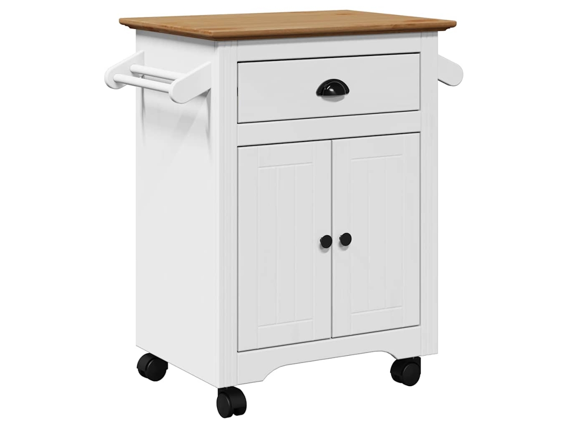 Kitchen Trolley, Kitchen Trolleys Vidaxl Marrom Madeira De Pinho (n/a)