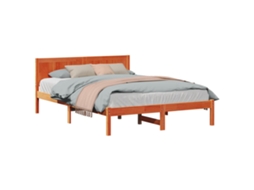 Estrutura da Cama Castanho MAISON EXCLUSIVE 140x200 cm Madeira de Pinho Maciça