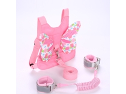 Coleira com Guia para Crianças + Corrente de Pulso Anti perda para Meninas, Ideal para Atividades Ao Ar Livre DIGITALLAB (rosa)