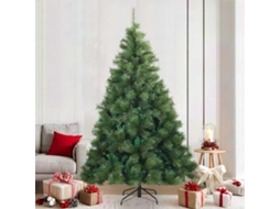 Vidaxl Árvore De Natal Articulada Artificial Verde 210 Cm Pvc, Aço