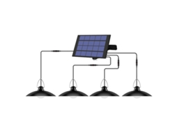 Luz Pendente Solar com Painel Ajustável Sensor Auto On/off Ip65 Resistente À Água Jardim Pátio