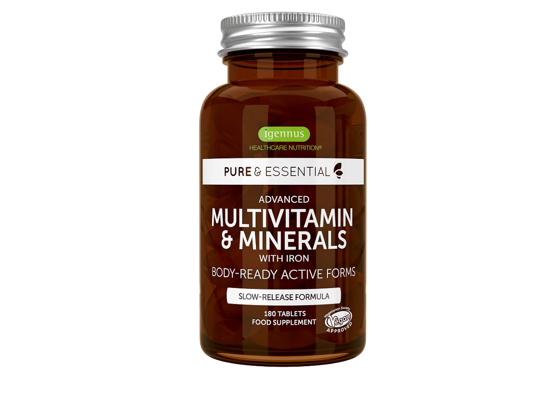 Igennus Pure & Essential Multivitamin & Minerals With Iron 180's Worten.pt