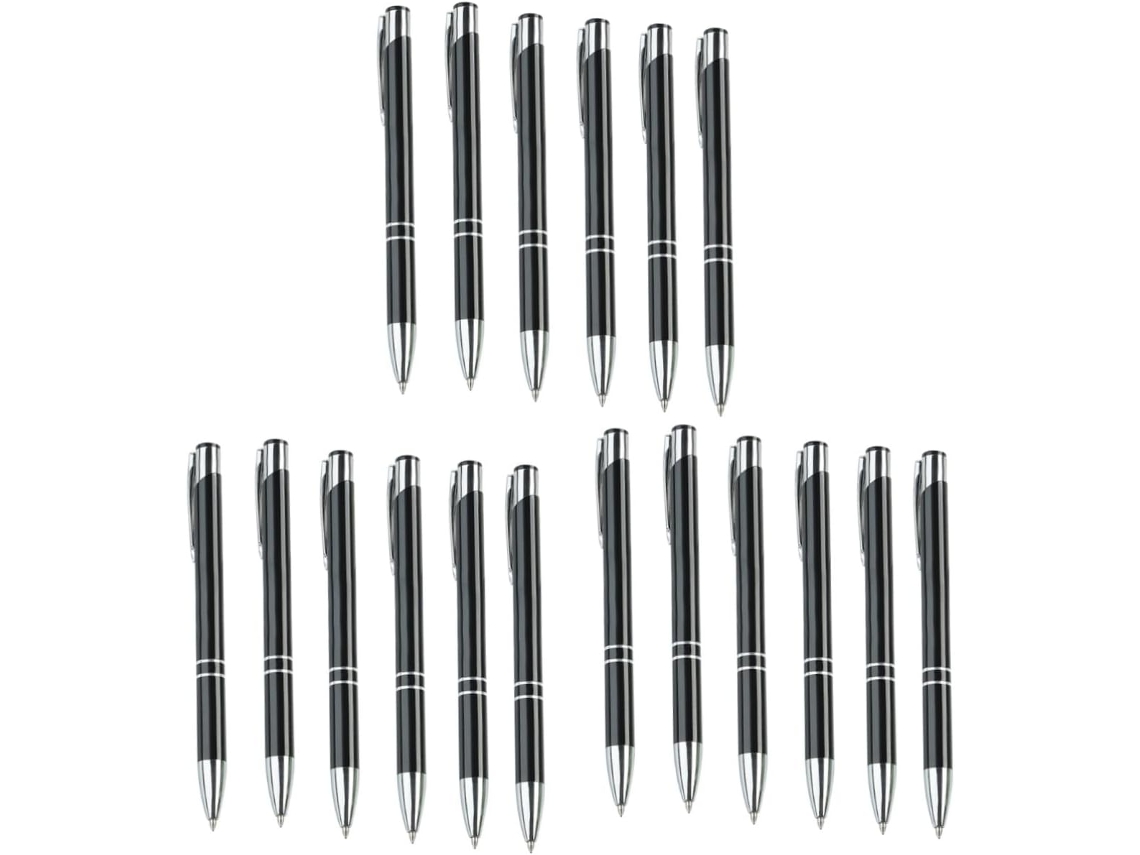 Conjunto De 18 Canetas Esferográficas Metálicas Ciieeo, Extensíveis,
