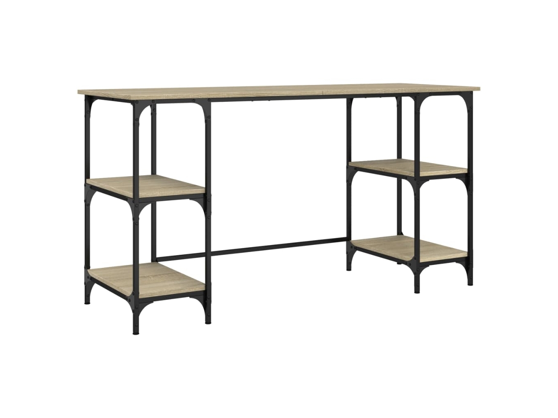 Secretária Metal/Derivados Madeira Carvalho Sonoma MAISON EXCLUSIVE (140x50x75 cm)