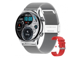 Smartwatch Hk8Pro Amoled Bluetooth Chamada Controle de Voz Monitor Fitness Silver Steel