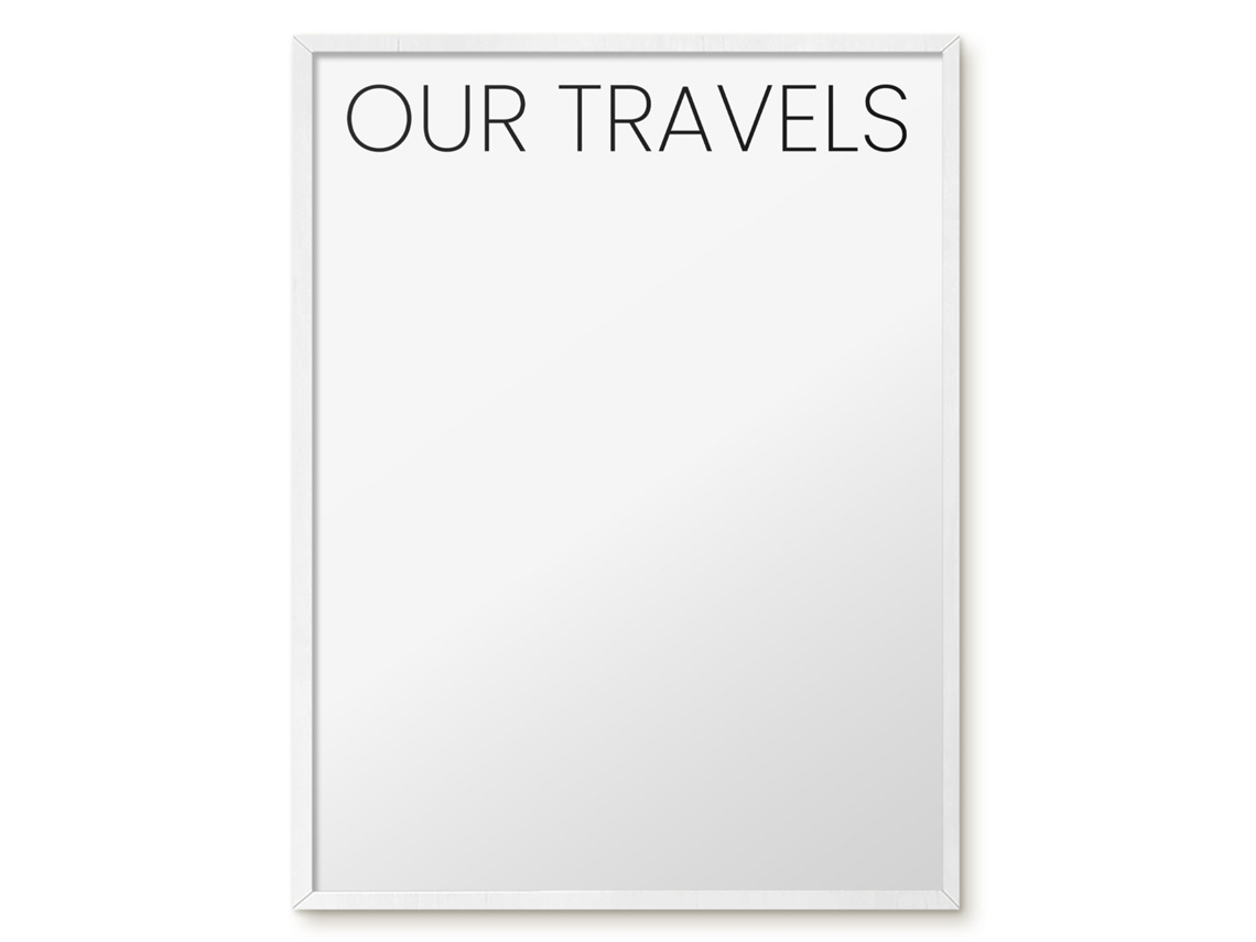 Magnetic Glass Board Our Travels For The Hall Espelharte (60x80 Cm)