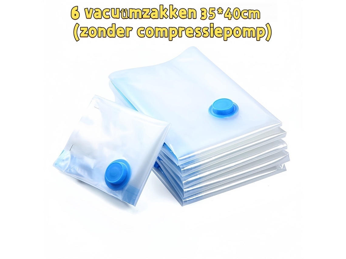 6 Sacos De Armazenamento A Vácuo 35×40 Cm, Economizam Espaço, Para Roupa E Roupa De Cama, Uso Doméstico E De Viagem, Cor Conforme Imagem