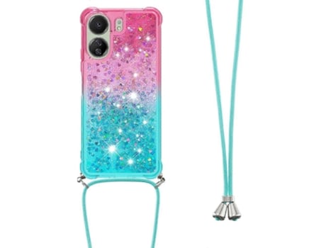 Capa De Tpu Quicksand Series-6 Com Cordão Para Xiaomi Redmi 13c 4g/poco C65 4g