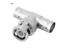 Laxiscreed Adaptador T Bnc Macho Para Dual Fêmea, Divisão De Sinal