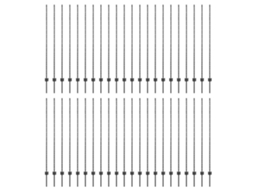 Conjunto 44 Poste De Jardim Vidaxl Cinzento Aço (200 Cm)