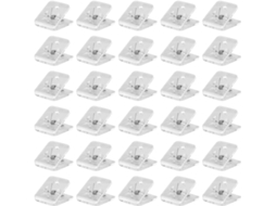 Clipes Quadrados De Acrílico Transparente, Clipes De Papel Com Forte Aderência, Textura Acrílica, Acessório De Mesa