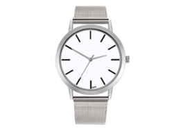 Relógio Analógico de Pulso com Pulseira de Malha Casual Luxury Zhoulianfa Quartzo Prata