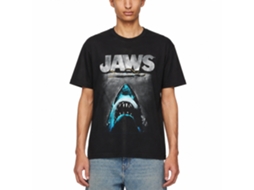 Rockinstone Jaws Movie Lichtenstein Black Adult T-shirt Size:m