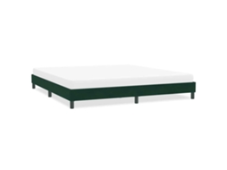 Vidaxl Estrutura de Cama Sem Colchão 200x220 Cm Veludo Verde escuro