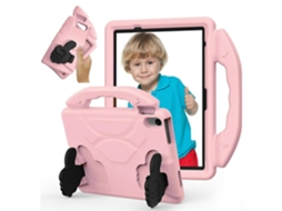 Capa Hengrongshen para iPad Air 11 (2025) / iPad Air 10.9 (2022), capa ultramacia de EVA à prova de choque com suporte para polegar, rosa (2025)